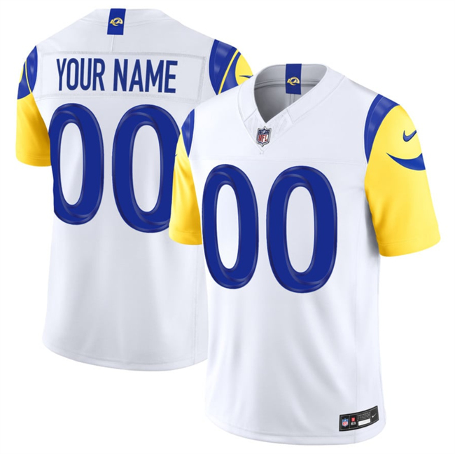 Men's Los Angeles Rams Active Player Custom White 2026 F.U.S.E. Vapor Limited Stitched Football Jersey